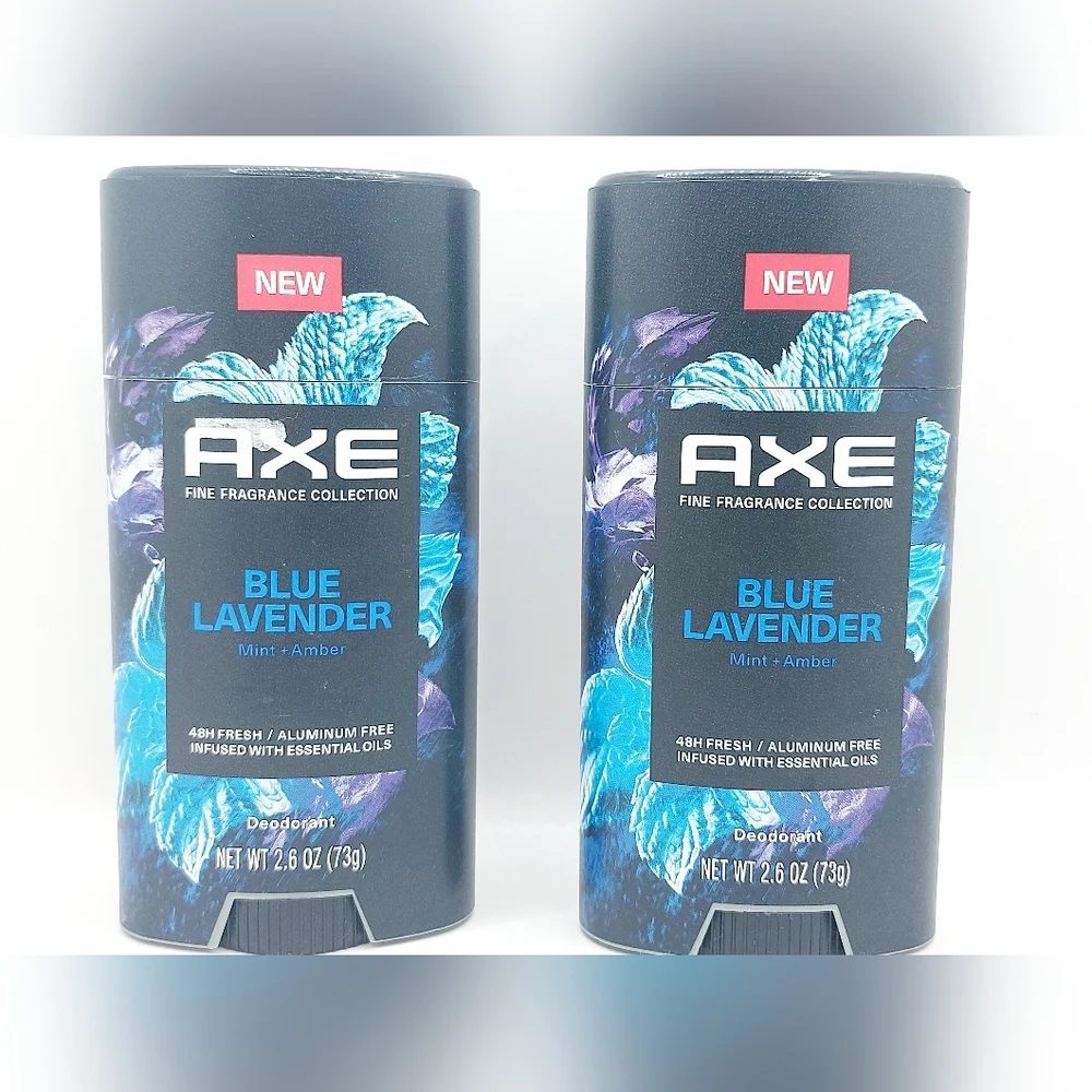 Axe Fine Fragrance‎ Collection Men Deodorant Blue Lavender 2.6oz Lot of 2